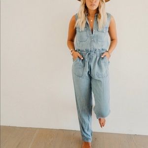 Carly Jean Los Angeles Corbin Tie Waist Jumpsuit